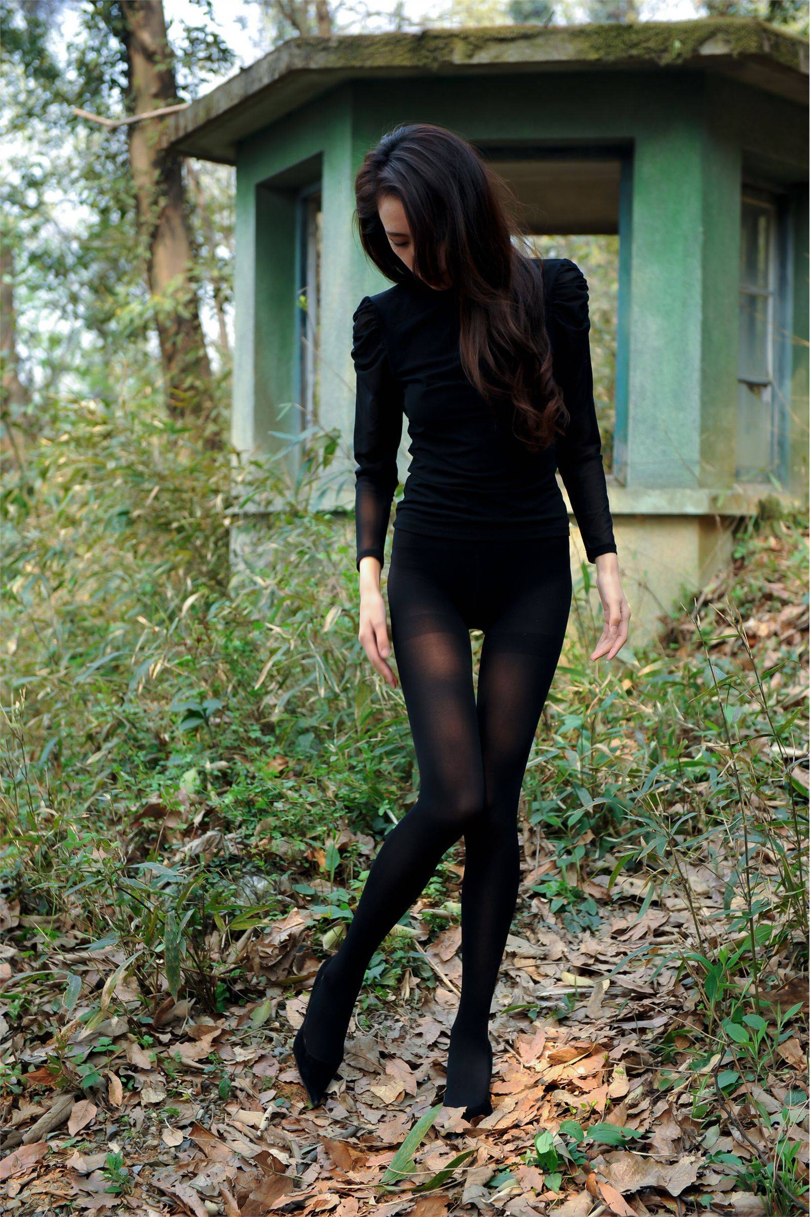 Silk dance VIP no.414 the temptation of beautiful black silk pants